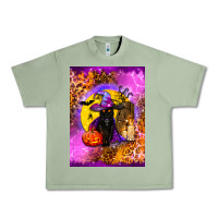 Oil Green witchy cat Urban Heavy Tee - BundleAndBundleShop
