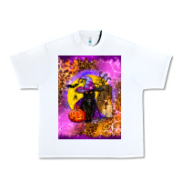 White witchy cat Urban Heavy Tee - BundleAndBundleShop