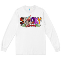 White spooky summer vibes Long Sleeve Tee - CowhideDigitalArt
