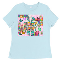Baby Blue Hunny Bunny And Egg Easter Tumbler Ladies Tee - BundleAndBundleShop