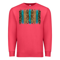 Cardinal glitter turqoise leopard tooled leather background Premium Sweatshirt - RanaPortraitStore