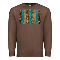 Chestnut glitter turqoise leopard tooled leather background Premium Sweatshirt - RanaPortraitStore