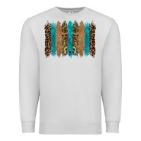 Dove Grey glitter turqoise leopard tooled leather background Premium Sweatshirt - RanaPortraitStore