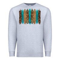 Heather Grey glitter turqoise leopard tooled leather background Premium Sweatshirt - RanaPortraitStore