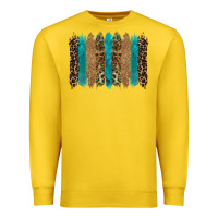 Lemon glitter turqoise leopard tooled leather background Premium Sweatshirt - RanaPortraitStore