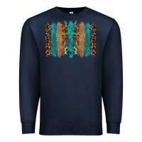 Navy glitter turqoise leopard tooled leather background Premium Sweatshirt - RanaPortraitStore