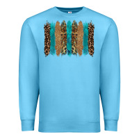 Ocean Blue glitter turqoise leopard tooled leather background Premium Sweatshirt - RanaPortraitStore