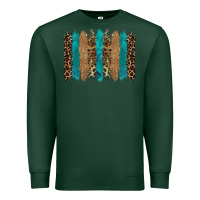 Sports Green glitter turqoise leopard tooled leather background Premium Sweatshirt - RanaPortraitStore