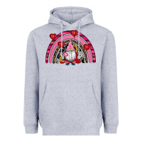 Heather Grey valentines day gnomes rainbow Heavyweight Hoodie - RanaPortraitStore