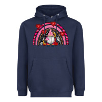 Navy valentines day gnomes rainbow Heavyweight Hoodie - RanaPortraitStore
