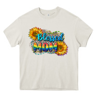 Cream Blessed mom Heavy Core Tee - CowGirlArtShop