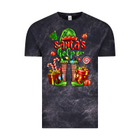 Cloud Black santa s helper Vintage Tee - FaDigitalArtStudio