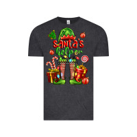 Vintage Black santa s helper Vintage Tee - FaDigitalArtStudio