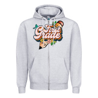 Heather Grey first grade Zipper Hoodie - JahusDesignShop