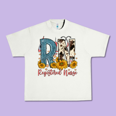 Rn Registered Nurse Urban Heavy Tee Designed By Fadigitalartstudio