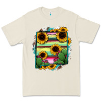 Bone New Mexico Map Sunflower Cactus Serape Premium Tee - RanaPortraitStore
