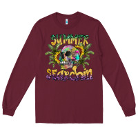 Burgundy Summer Searchin Long Sleeve Tee - CowhideDigitalArt