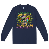 Navy Summer Searchin Long Sleeve Tee - CowhideDigitalArt