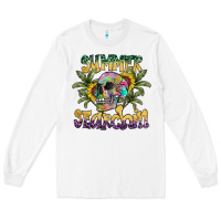 White Summer Searchin Long Sleeve Tee - CowhideDigitalArt