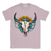 Lilac sunflower gemstone bull skull Classic Tee - OliviaCreatesArt