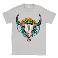 Moon Dust sunflower gemstone bull skull Classic Tee - OliviaCreatesArt