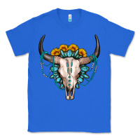True Royal sunflower gemstone bull skull Classic Tee - OliviaCreatesArt