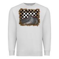 Dove Grey leopard racing  background Premium Sweatshirt - RanaPortraitStore