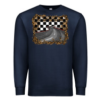 Navy leopard racing  background Premium Sweatshirt - RanaPortraitStore