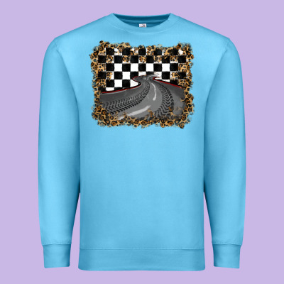 Leopard Racing  Background Premium Sweatshirt Designed By Ranaportraitstore