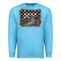 Ocean Blue leopard racing  background Premium Sweatshirt - RanaPortraitStore