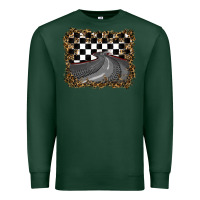 Sports Green leopard racing  background Premium Sweatshirt - RanaPortraitStore