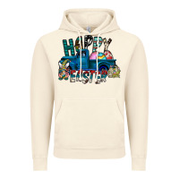 Vintage Artic Happy Easter  truck Vintage Hoodie - CowhideDigitalArt