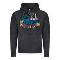 Vintage Black Happy Easter  truck Vintage Hoodie - CowhideDigitalArt