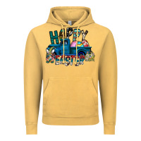 Vintage Mustard Happy Easter  truck Vintage Hoodie - CowhideDigitalArt