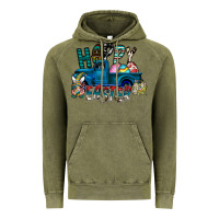 Vintage Olive Happy Easter  truck Vintage Hoodie - CowhideDigitalArt