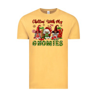 Vintage Mustard Chillin' With My Gnomies Vintage Tee - FaDigitalArtStudio