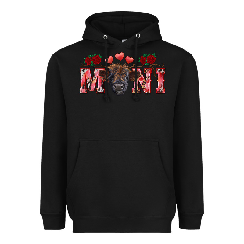 Valentines Day Mini Black Heavyweight Hoodie by RanaPortraitStore | Teevron
