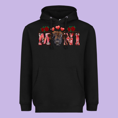 Valentines Day Mini Black Heavyweight Hoodie Designed By Ranaportraitstore
