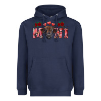 Navy valentines day mini black Heavyweight Hoodie - RanaPortraitStore