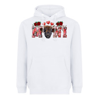 White valentines day mini black Heavyweight Hoodie - RanaPortraitStore