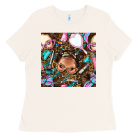 Bone hairdresser messy bun hand mirror and scissors with leopard and tiger  Ladies Tee - BundleAndBundleShop