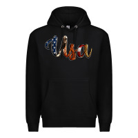 Black usa calligraphy Premium Hoodie - Jasminsmagicworld