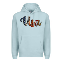 Blue Mist usa calligraphy Premium Hoodie - Jasminsmagicworld
