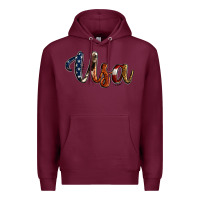 Burgundy usa calligraphy Premium Hoodie - Jasminsmagicworld