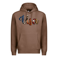 Chestnut usa calligraphy Premium Hoodie - Jasminsmagicworld