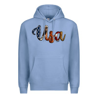 Colony Blue usa calligraphy Premium Hoodie - Jasminsmagicworld