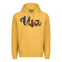 Mustard usa calligraphy Premium Hoodie - Jasminsmagicworld