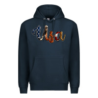Navy usa calligraphy Premium Hoodie - Jasminsmagicworld