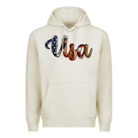 Oatmeal Heather usa calligraphy Premium Hoodie - Jasminsmagicworld