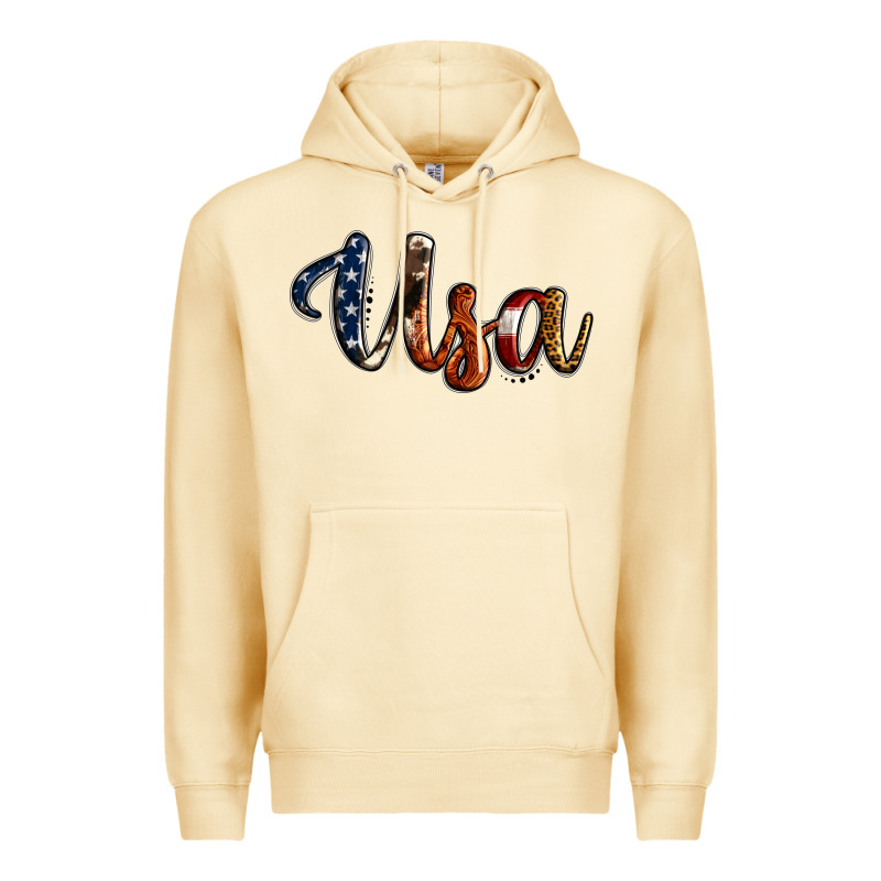 Usa Calligraphy Premium Hoodie by Jasminsmagicworld | Teevron